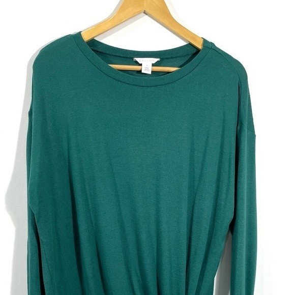 Caslon Green Dolman Sleeve Tie Front Sweater - Picture 6 of 10